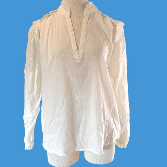 J. Crew Tops - 𝅺J Crew cream long sleeve medium top